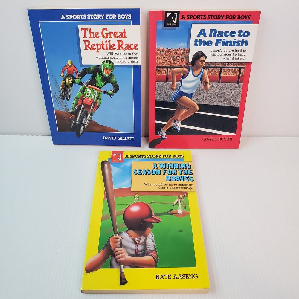 Lot of 3 - Sports Story for Boys Paperback - Christian Virtues Homeschool